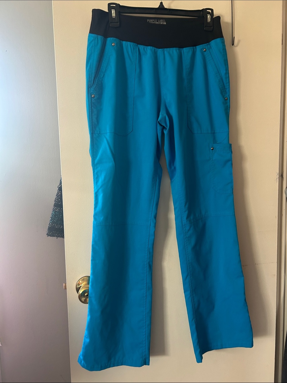Womens yoga style  Teal Scrub Pants